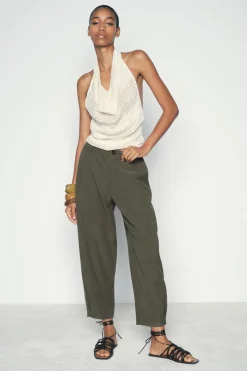 Sale PANTALÓN CHINO PINZAS BAJO Mujer Pantalones