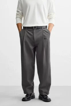 Discount PANTALÓN CHINO PLIEGUES Hombre Pantalones