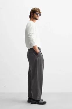 Discount PANTALÓN CHINO PLIEGUES Hombre Pantalones