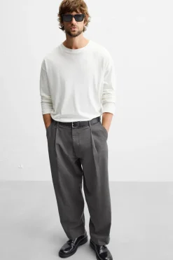 Discount PANTALÓN CHINO PLIEGUES Hombre Pantalones