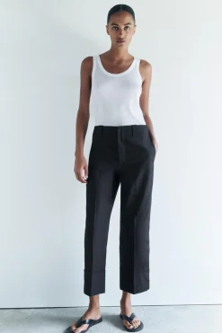 Clearance PANTALÓN CHINO VUELTA BAJO ZW COLLECTION Mujer Pantalones