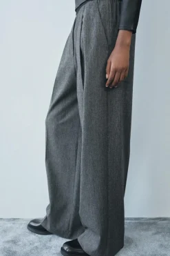 Outlet PANTALÓN CINTURA CONTRASTE ZW COLLECTION Mujer Pantalones