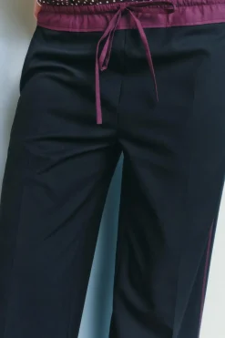 New PANTALÓN CINTURA CONTRASTE ZW COLLECTION Mujer Pantalones