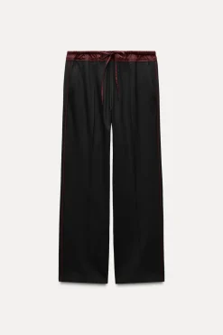 New PANTALÓN CINTURA CONTRASTE ZW COLLECTION Mujer Pantalones