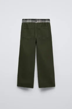 Niños ZARA 6 - 14 Años·Pantalones<PANTALÓN CINTURÓN CUADROS