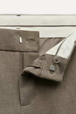 Discount PANTALÓN CINTURÓN DOBLE TIRO BAJO Mujer Pantalones