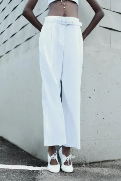 Best PANTALÓN CINTURÓN PINZAS Mujer Pantalones