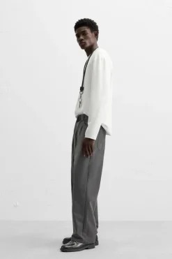 Clearance PANTALÓN CINTURÓN PLIEGUES Hombre Pantalones