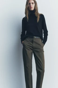 New PANTALÓN CINTURÓN ZW COLLECTION Mujer Pantalones