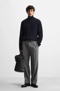 Discount PANTALÓN CON LANA PLIEGUES Hombre Pantalones