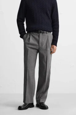 Discount PANTALÓN CON LANA PLIEGUES Hombre Pantalones