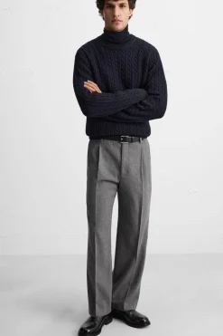 Discount PANTALÓN CON LANA PLIEGUES Hombre Pantalones