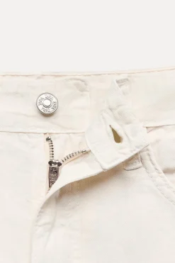 Fashion PANTALÓN CON LINO TIRO MEDIO WIDE LEG Mujer Pantalones