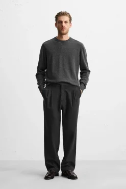 Hot PANTALÓN CON VISCOSA PLIEGUES Hombre Pantalones