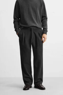 Hot PANTALÓN CON VISCOSA PLIEGUES Hombre Pantalones