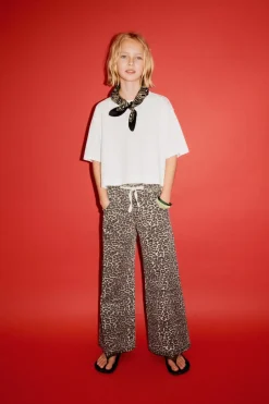 Niños ZARA 6 - 14 Años·Pantalones<PANTALÓN CORDÓN ANIMAL PRINT