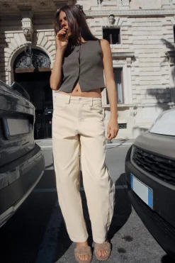 Best PANTALÓN COSTURA ADELANTADA Mujer Pantalones