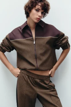 Fashion PANTALÓN CUADROS BANDA LATERAL Mujer Pantalones