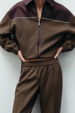 Fashion PANTALÓN CUADROS BANDA LATERAL Mujer Pantalones