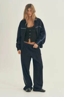 Outlet PANTALÓN CUADROS BANDA LATERAL Mujer Pantalones