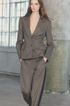 Online PANTALÓN CUADROS BANDA LATERAL ZW COLLECTION Mujer Pantalones