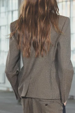 Online PANTALÓN CUADROS BANDA LATERAL ZW COLLECTION Mujer Pantalones