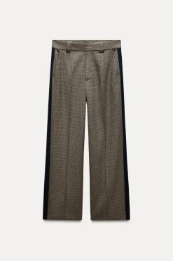 Online PANTALÓN CUADROS BANDA LATERAL ZW COLLECTION Mujer Pantalones
