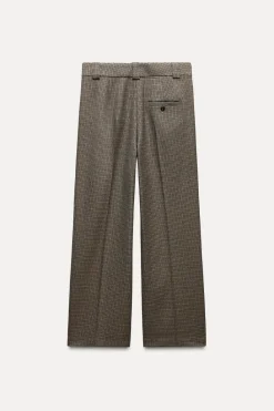 Online PANTALÓN CUADROS BANDA LATERAL ZW COLLECTION Mujer Pantalones