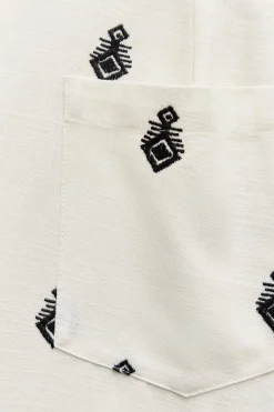 New PANTALÓN CULOTTE BORDADOS CONTRASTE ZW COLLECTION Mujer Pantalones