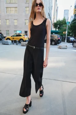 Outlet PANTALÓN CULOTTE CINTURÓN ZW COLLECTION Mujer Pantalones