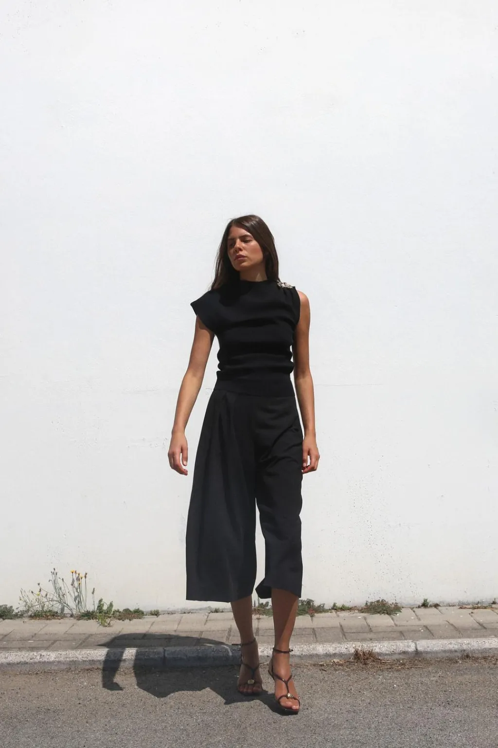 Clearance PANTALÓN CULOTTE PLIEGUES Mujer Pantalones