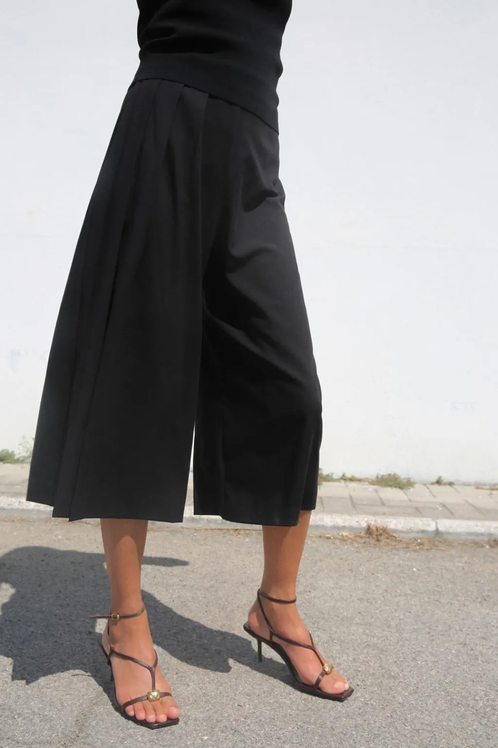 Clearance PANTALÓN CULOTTE PLIEGUES Mujer Pantalones