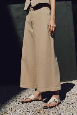 Sale PANTALÓN CULOTTE TIRO ALTO Mujer Pantalones