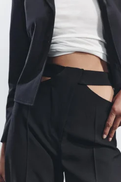 Hot PANTALÓN CUT OUT CON LANA ZW COLLECTION Mujer Pantalones