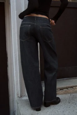 New PANTALÓN DENIM TRF CORDONES Mujer Jeans