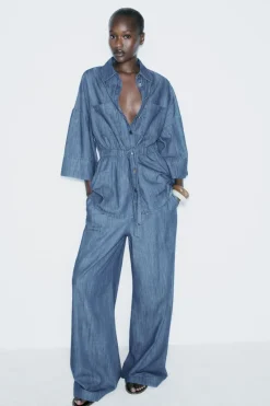 Outlet PANTALÓN DENIM Z1975 FLUIDO WIDE LEG Mujer Jeans