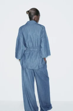 Outlet PANTALÓN DENIM Z1975 FLUIDO WIDE LEG Mujer Jeans