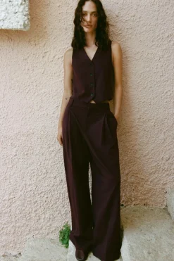 Online PANTALÓN DOBLE PLIEGUE Mujer Pantalones