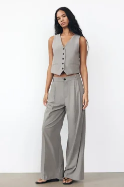 Outlet PANTALÓN DOBLE PLIEGUE Mujer Pantalones