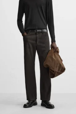 Hot PANTALÓN EFECTO ANTE Hombre Pantalones