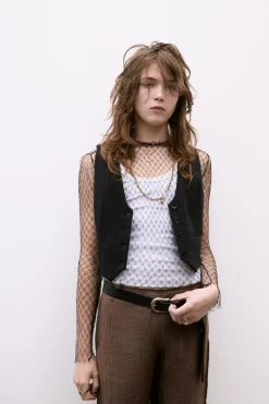 Best PANTALÓN EFECTO ARRUGADO CON LINO Mujer Pantalones