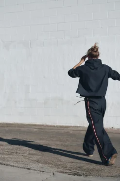 Online PANTALÓN EFECTO DENIM BANDA LATERAL Mujer Pantalones