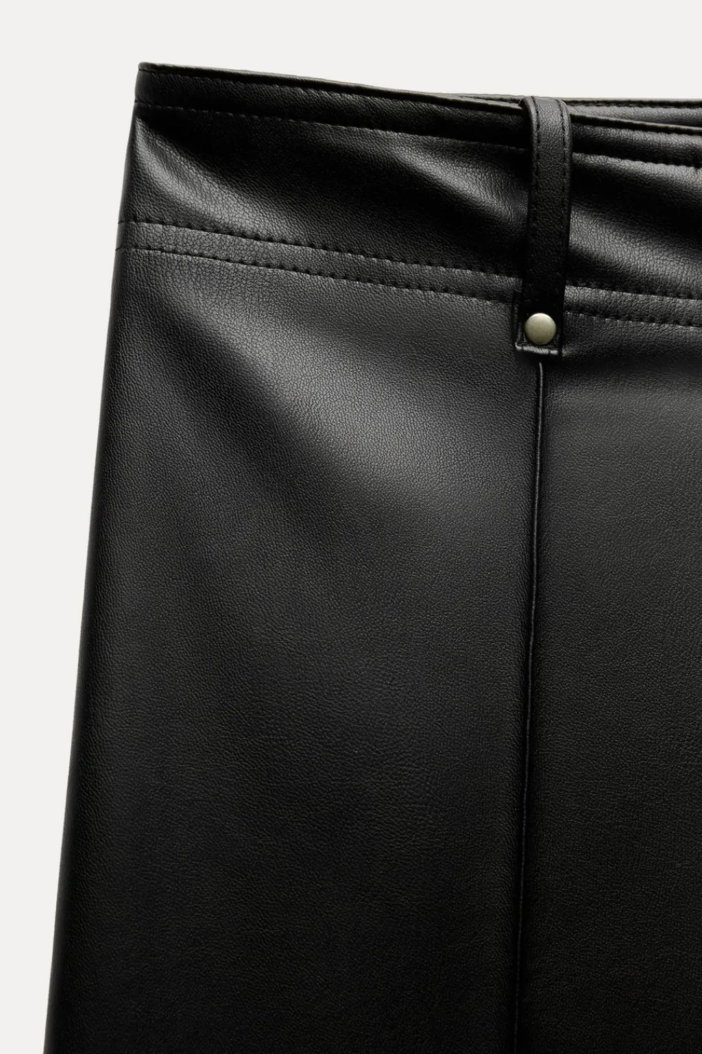 New PANTALÓN EFECTO PIEL WIDE LEG ZW COLLECTION Mujer Jeans|Pantalones