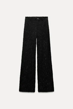 Best PANTALÓN ENCAJE LENTEJUELAS Mujer Pantalones