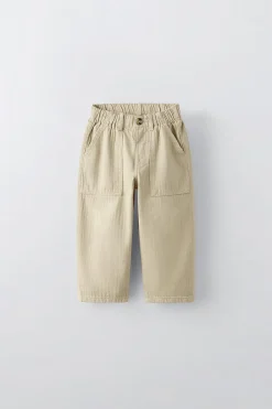 Niños ZARA 1½ - 6 Años·Pantalones / Leggings|6 - 18 Meses·Pantalones / Leggings<PANTALÓN ESPIGA BOLSILLOS