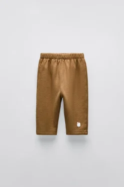 Niños ZARA 6 - 18 Meses·Pantalones / Leggings<PANTALÓN ESTAMPADO HOJITA