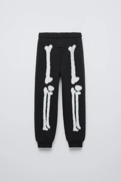 Niños ZARA 6 - 14 Años·Pantalones|6 - 14 Años·Total Look<PANTALÓN ESTAMPADO HUESOS ESQUELETO