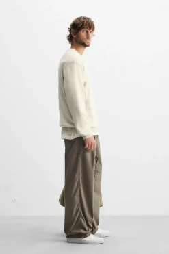 Hot PANTALÓN ESTRUCTURA PLIEGUES Hombre Pantalones