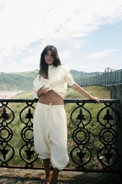 Online PANTALÓN FELPA BAGGY RÚSTICO Mujer Pantalones