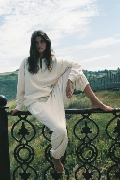 Online PANTALÓN FELPA BAGGY RÚSTICO Mujer Pantalones